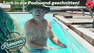 LOCH in der Poolwand?  Ein Cowboy schraubt auch unter Wasser! | Willkommen bei den Reimanns