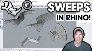 How to Use the SWEEP TOOL in Rhino!