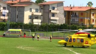 intervento elisoccorso pegaso3 allo stadio strulli di monsummano