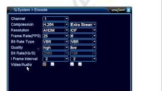 Analog camera configuration on AHD DVR