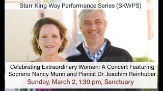 Celebrating Extraordinary Women: Featuring Soprano Nancy Munn and Pianist Dr. Joachim Reinhuber