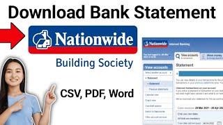 Download Nationwide Bank Statement | Download Nationwide Statement CSV | Transaction History