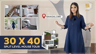 30x40 House Construction In Bangalore | Split Level House Design | West Facing House With Vastu