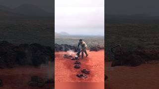 Timanfaya National Park, SPAIN  #canarias #shorts #travel #spain #vibes #naturelovers #geyser