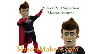 Perfect Paul Superhero Mascot Costume