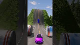 Cars vs double Bollard #3