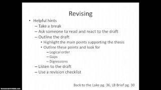 Academic Essay Basics - Developing the Essay