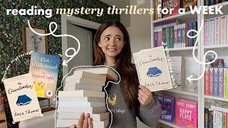 reading ONLY mystery thrillers for a WEEK  *spoiler free reading vlog*