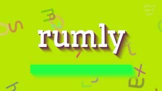 럼리를 어떻게 말하나요?  #rumly (HOW TO SAY RUMLY? #rumly)