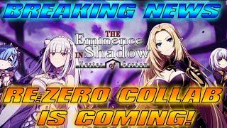 The Eminence In Shadow: Master Of Garden - Breaking News: Re:Zero Collab Is Coming To The Game!