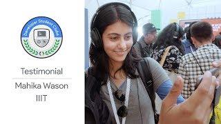 DSC India leads at Google I/O '18 - Mahika Wason