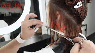 How to cut a Heavy Shape Haircut with Round Line