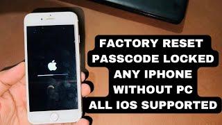 How To Factory Reset Any Passcode Locked iPhone Without PC ,iTunes !! Erase Screen Lock iPhone