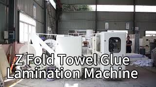 Good quality 3 lines z fold hand towel paper glue lamination machine