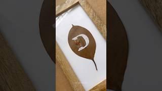 HandEmbroidery D alphabet on real leaf.  #bespokebysaurabh #handbroidery #youtube #art #embroidery