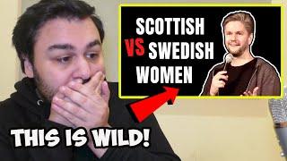 British Reaction To Scottish VS Swedish Women (Fredrik Andersson stand-up comedy)