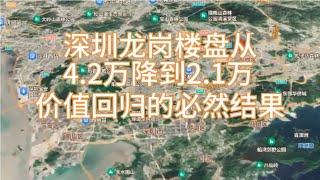 深圳龙岗楼盘从4.2万降到2.1万，价值回归的必然结果