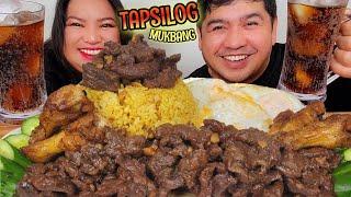 TAPSILOG! BEEF TAPA, SINANGAG, ITLOG | MUKBANG ASMR | FILIPINO BREAKFAST MUKBANG | Alex & Sha