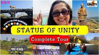 Statue Of Unity | Complete Tour- Kevadia Gujarat |Jungle Safari,Valley of Flower,River Rafting | SOU