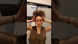 Easy hairstyle for curly hair #curlyhairstyles #curlyhairtutorial #curlyhair