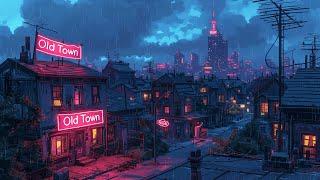 Nostalgic Japanese Town  Lofi Hip Hop Beats Rainy Season Vibes  1980s 90s Retro Lofi Rain Playlist