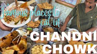 FAMOUS PLACES TO EAT IN CHANDNI CHOWK️| UNEXPLORED FOOD PLACES OF CHANDNI CHOWK #cholebhature #food