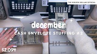 cash envelope stuffing | december paycheck #2 ️