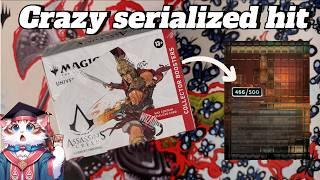 I AM SHAKING! Huge serialized card pull in MtG Assassin's Creed Collector Box opening