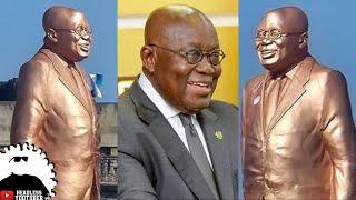 Nana Akufo Addo Unveiled Statue of Himself. Ghanaians are Dragging Him