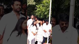 #Chiranjeevi Flag hosting at blood Bank #ytshorts#shorts#viral#youtubeshorts#chiranjeevimeghana#love