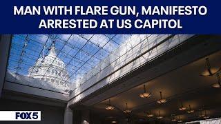 Man arrested with torch, flare gun and manifesto at U.S. Capitol