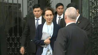 Aung Saan Suu Kyi leaves ICJ after leading Myanmar's defence | AFP