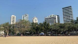 4K Walking Tour of Chowpatty Beach | Mumbai, India