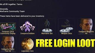 Free Legendary Core Warframe Slot More!