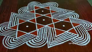 Aavani madham Rangoli / easy muggulu / simple kolam