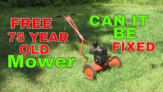 Donated broken Reel Mower, Safety 3rd