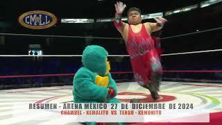 CMLL - CHAMUEL - KEMALITO  VS  TENGU - KEMONITO / ARENA MÉXICO / 27-12-24