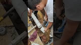 Using water pipe as material, installed near the wall #popular #pipes #concrete