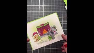 Creating a card with the My Favorite Things Stamptember collab with Simon Says Stamp #christmascard