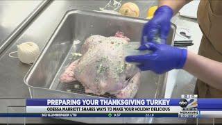 Preparing your Thanksgiving turkey with Alysa Batson at the Odessa Marriott