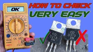 HOW TO CHECK TRANSISTOR | NPN POWER TRANSISTOR D313 equivalente | Creative Science Workshop