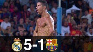 Real Madrid vs Barcelona 5-1 Goals & Highlights w/ English Commentary Spanish Supercup 2017 HD 1080p