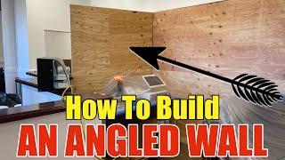 How To Build An Angled Wall Inside An Interior Space | How To Frame An Angled Wall Around Obstacles