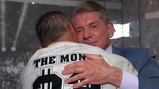 Shane and Mr. McMahon's emotional embrace backstage after WrestleMania, only on WWE Network