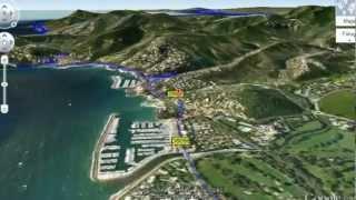 From Genova to Saint Tropez - Road plan