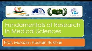 Fundamentals of Research in Medical Sciences, SIVU. Medical Research and Writing Course Batch 2