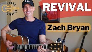 Revival by Zach Bryan - Guitar Lesson | Beginner Friendly