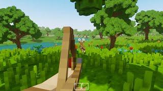 Hunting some Deer in my Voxel Game