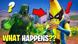 Boss Dr Doom Meets Boss Peelverine in Fortnite