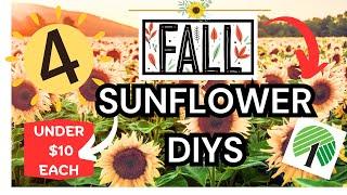 *ALL NEW*  FALL SUNFLOWER HOME DECOR DIY Dollar Tree IDEAS   ALL UNDER $10  Sunflower Gnome